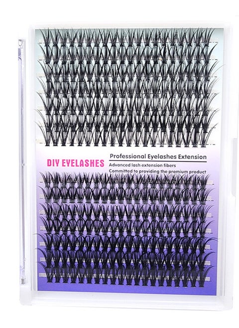 30D/40D Self Extensions False Eyelash Set, Segmented Natural Simulation Single Cluster Planted Eye Lashes, High-grade Fiber Large Capacity DIY Eyelashes