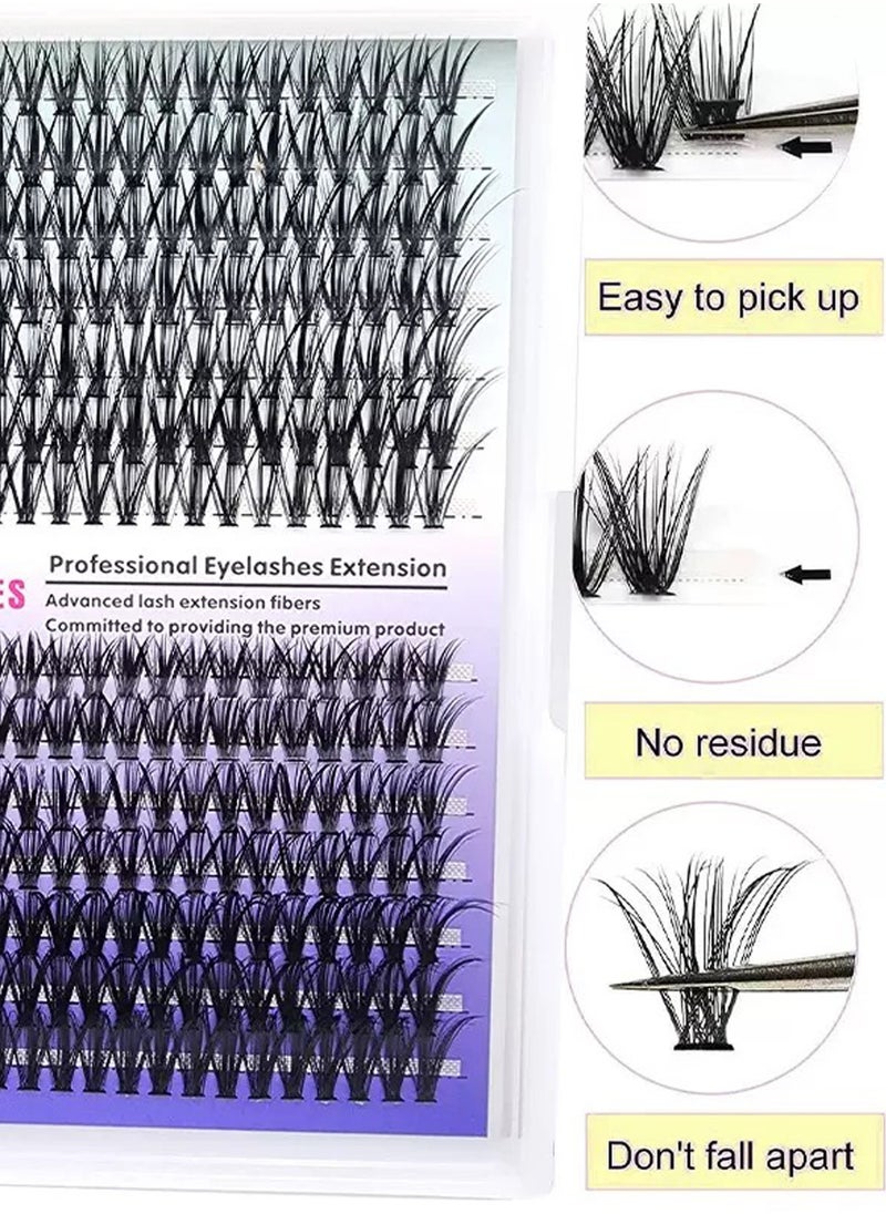 Generic - 30D/40D Self Extensions False Eyelash Set, Segmented Natural Simulation Single Cluster Planted Eye Lashes, High-grade Fiber Large Capacity DIY Eyelashes - Image 1