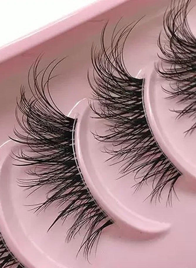 10 pairs of half-eye false eyelashes Natural short eyelashes for lengthening the end of the eye. - Image 4