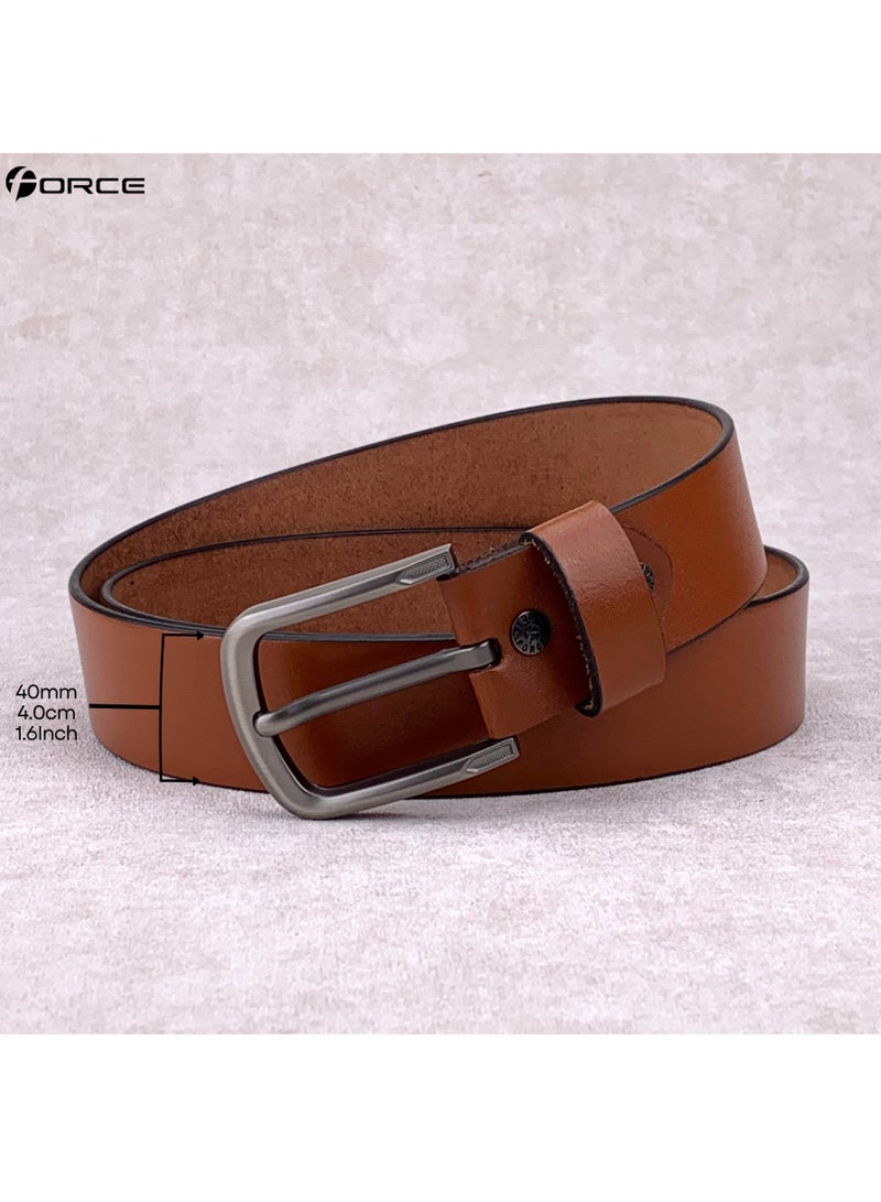 فورس حزام جلد طبيعي تيمبر (تان) من جلد ميلانو - Image 5