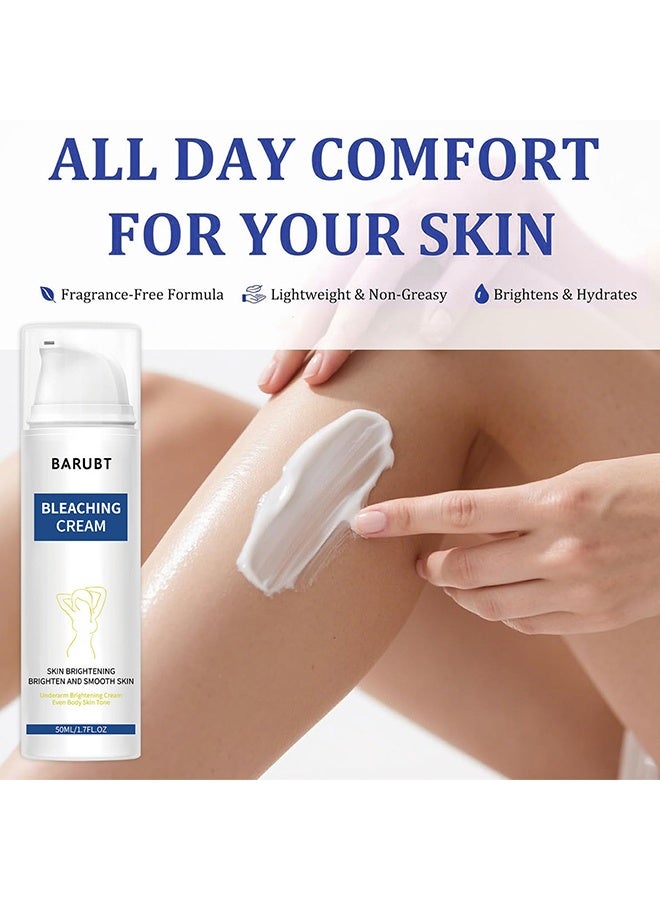 باروبت كريم تبييض، مزيل البقع الداكنة بفيتامين سي لتحت الإبطين والركبتين والمرفقين ومنطقة البكيني – كريم مبيض للبشرة الحساسة - Image 2