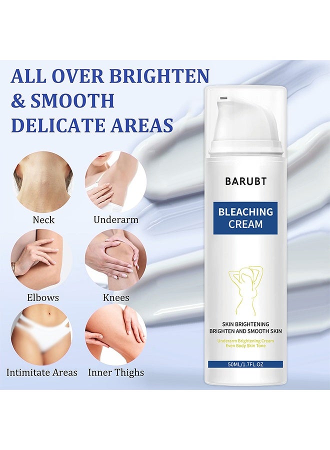 باروبت كريم تبييض، مزيل البقع الداكنة بفيتامين سي لتحت الإبطين والركبتين والمرفقين ومنطقة البكيني – كريم مبيض للبشرة الحساسة - Image 4