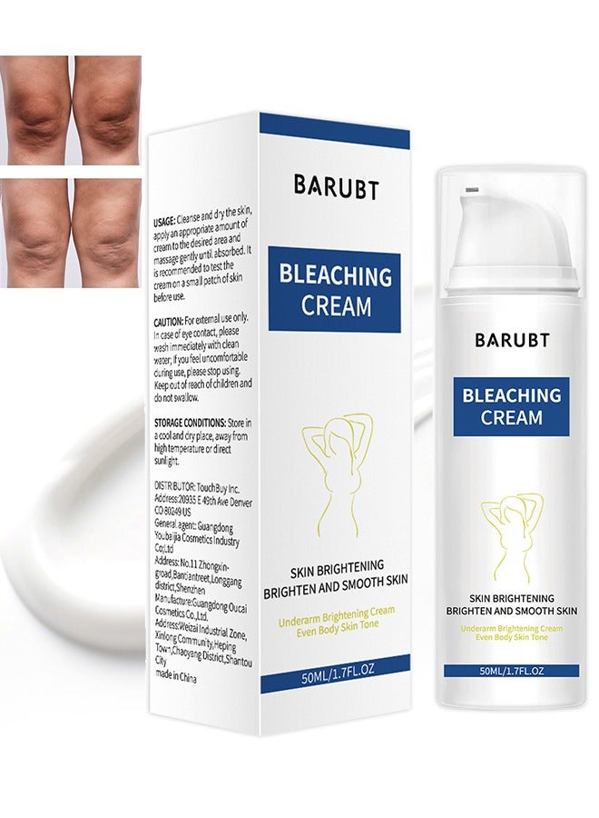 باروبت كريم تبييض، مزيل البقع الداكنة بفيتامين سي لتحت الإبطين والركبتين والمرفقين ومنطقة البكيني – كريم مبيض للبشرة الحساسة - Image 1