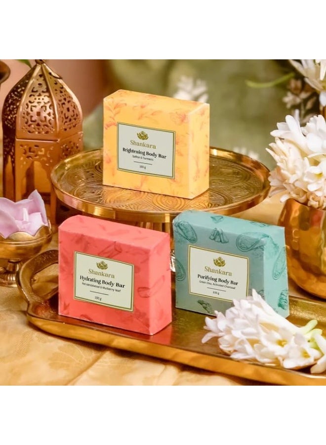 Shankara Body Bars Kit | Luxurious Ayurvedic handcrafted Body Bars | Brightening, Hydrating & Purifying | Perfect for self-care or gift | For Face & Body (Pack of 3) - Image 1