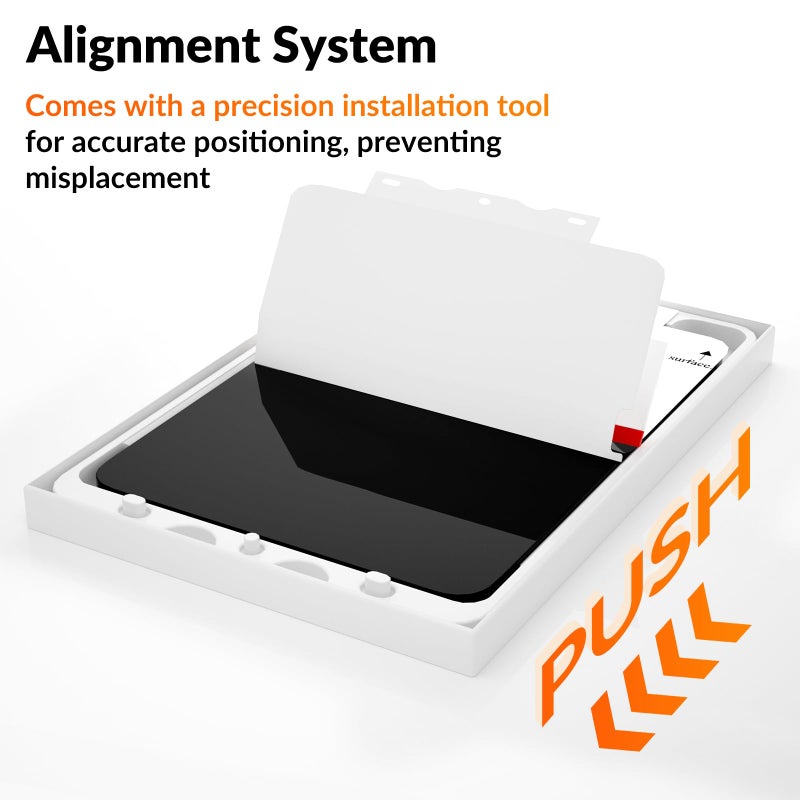 KCT 2 Pack Paperfeel Screen Protector for iPad Air 13 inch M3/M2 2025/2024 with AlignGuard Pro Tray, Write as Real Paper, High Sensitivity, Anti Glare - Image 4