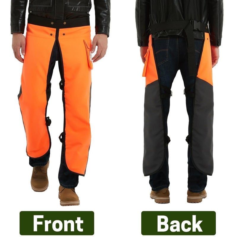 ZELARMAN Chainsaw Chaps Apron 8-Layer Wrap for Men/Women Loggers Forest Workers Protective Chain Saw Pants Adjustable - Image 4