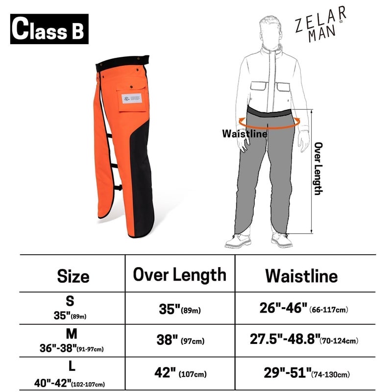 ZELARMAN Chainsaw Chaps Apron 8-Layer Wrap for Men/Women Loggers Forest Workers Protective Chain Saw Pants Adjustable - Image 5