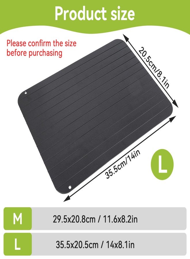 Jwthee Defrosting Tray for Frozen Meat, Large Thawing Plate Fast Defrosting Tray Non Stick Thawing Board for Frozen Meat and Food (Large Size) - Image 2