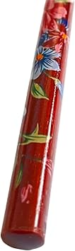 Generic 1pc Hair Stick Chopstick Wooden Flower Printed Bun Holder 18CM Long Hair Pins Womens Girls Hair Styling Accessories Brown  - Image 3