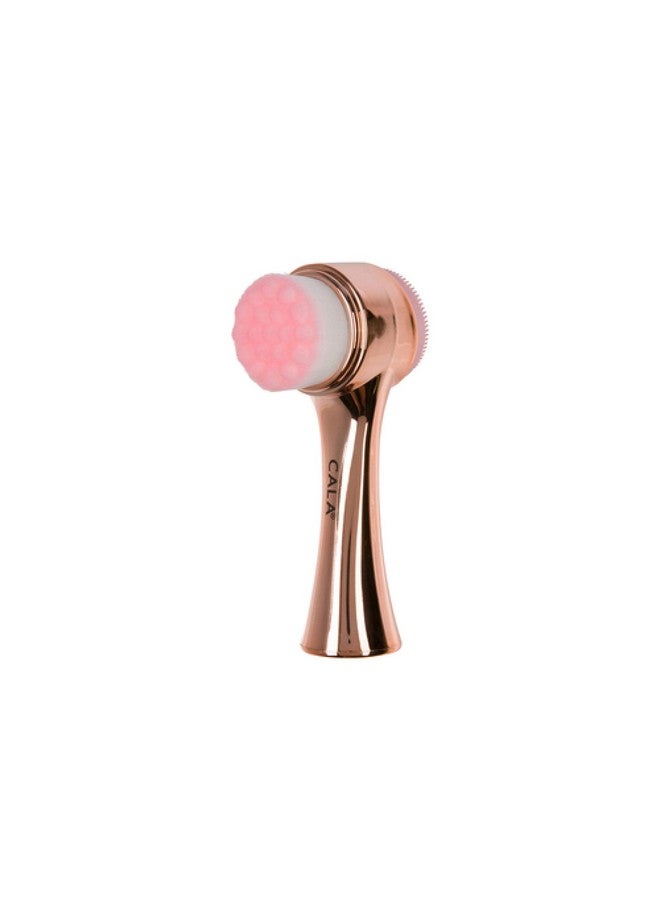 CALA Dualaction Rose Gold Facial Cleansing Brush - Image 2