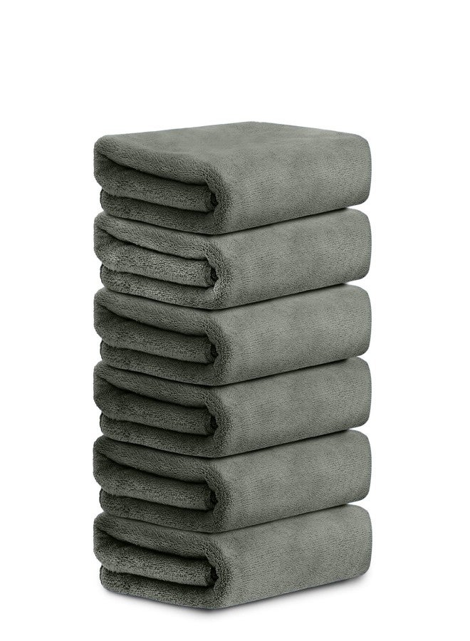 HOUSSE Luxury Microfiber Face Towel Dusty Olive | Exfoliating Makeup Remover | Antibacterial Bamboo Blend | Sustainable 450 GSM | Soft Touch Set | 30x30 cm | Pack of 6 - Image 1