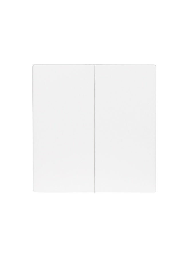 Donmarco 2 Gang 1 Way Ultra Thin Light Switch – 10A 250V, Premium Plastic Material, Fire-Resistant Electric Switch, 15-Year Warranty, Wall Switch for Home and Office (Matt White) - Image 1