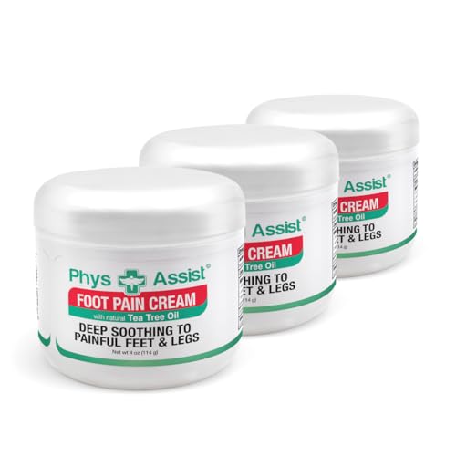 PhysAssist Soothing Foot Cream to Feet and Legs (Three - 4 oz jars) Soothing to feet and Legs. - Image 1