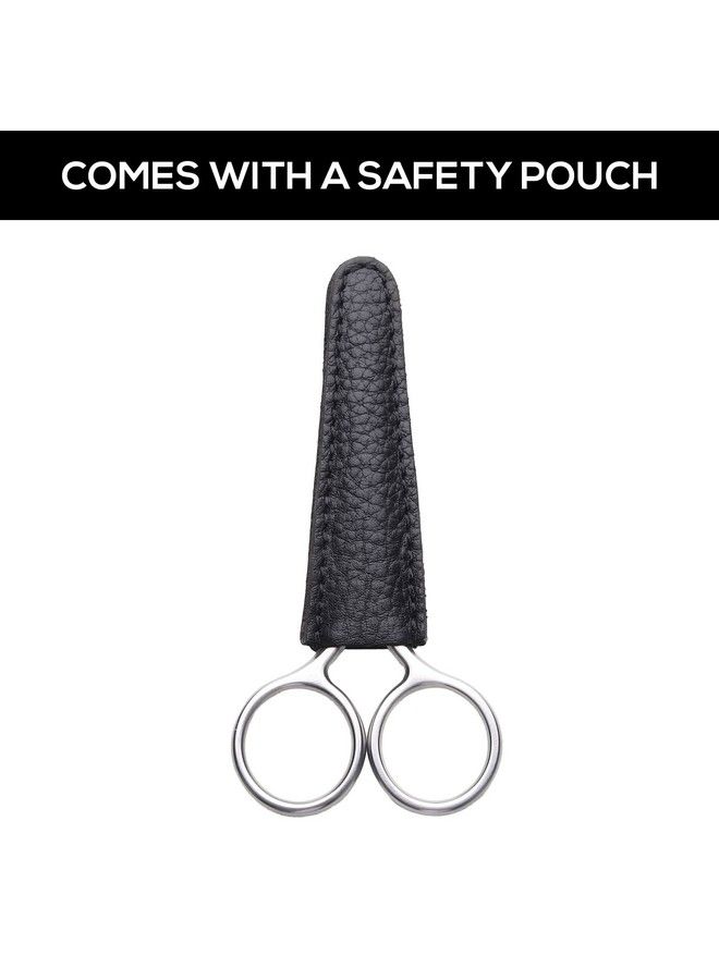 RUBAB MEN Nasal Safety Personal Grooming Scissor For Nose Hair Beard Mustache And Eyebrow ; Safety Blunt Round Tip & Heavy Duty Non Rusting Ss Metal ; Travel Friendly - Image 3