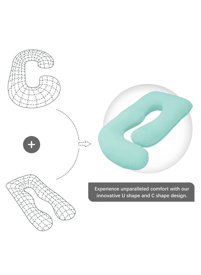 Arabest Pregnancy Pillows, U Shape Full Body Pillow with Removable Cover, Pregnancy Pillows for Sleeping, Body Pillows for Adults, Maternity Pillow and Pregnancy Must Haves  - Image 4