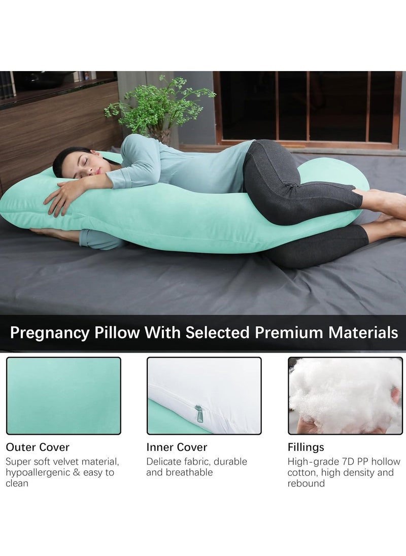 Arabest Pregnancy Pillows, U Shape Full Body Pillow with Removable Cover, Pregnancy Pillows for Sleeping, Body Pillows for Adults, Maternity Pillow and Pregnancy Must Haves  - Image 5
