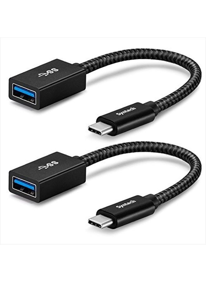 Syntech محول USB C إلى USB، حزمة 2 محول USB C إلى USB3، محول USB نوع C إلى USB، محول Thunderbolt 3 إلى USB أنثوي كابل OTG متوافق مع iPad Mini 6، MacBook Pro، Air والمزيد - Image 1