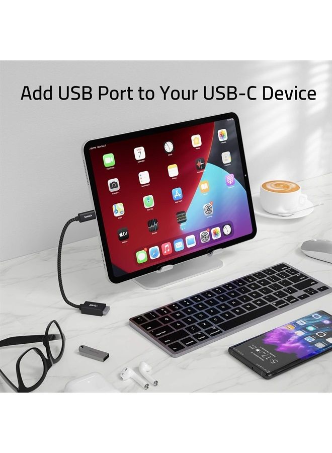 Syntech محول USB C إلى USB، حزمة 2 محول USB C إلى USB3، محول USB نوع C إلى USB، محول Thunderbolt 3 إلى USB أنثوي كابل OTG متوافق مع iPad Mini 6، MacBook Pro، Air والمزيد - Image 4