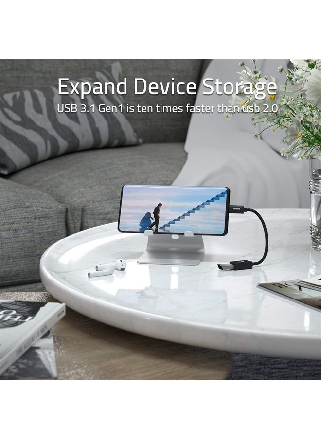 Syntech محول USB C إلى USB، حزمة 2 محول USB C إلى USB3، محول USB نوع C إلى USB، محول Thunderbolt 3 إلى USB أنثوي كابل OTG متوافق مع iPad Mini 6، MacBook Pro، Air والمزيد - Image 5