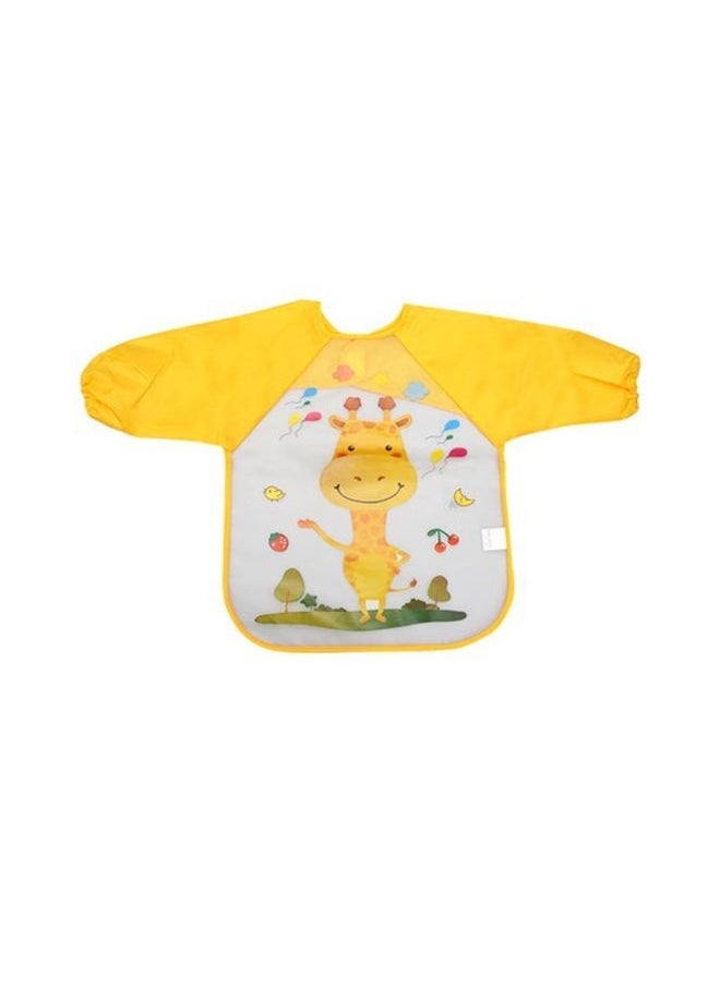 yongsheng Cute Cartoon Animals Waterproof Colorful Printed Children Full Sleeve Bib-Baby Bibs Waterproof and Wipeable-Eat and Play Smock Apron(6-36 Months)  - Image 2