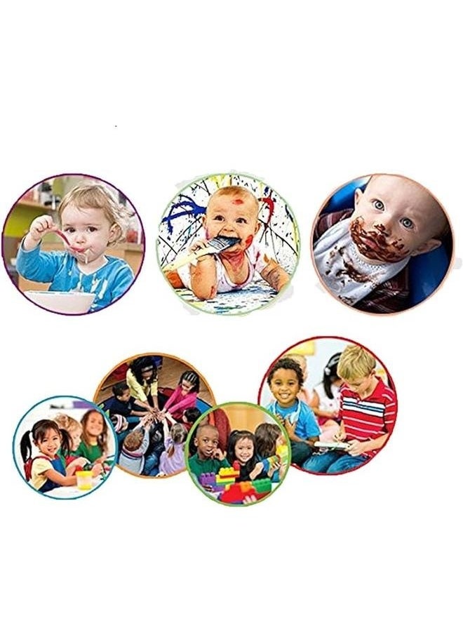 yongsheng Cute Cartoon Animals Waterproof Colorful Printed Children Full Sleeve Bib-Baby Bibs Waterproof and Wipeable-Eat and Play Smock Apron(6-36 Months)  - Image 5