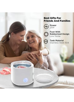 XiuWoo Portable Electric Ultrasonic Cleaner, Ultrasonic Retainer Cleaning, Jewelry Cleaner, Retainer Cleaner for Dentures, Retainer, Mouth Guard, Aligner, Toothbrush Head with Clear Window  - Image 3
