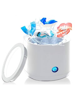 XiuWoo Portable Electric Ultrasonic Cleaner, Ultrasonic Retainer Cleaning, Jewelry Cleaner, Retainer Cleaner for Dentures, Retainer, Mouth Guard, Aligner, Toothbrush Head with Clear Window  - Image 1