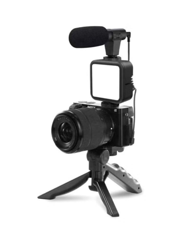 MIGOFAST - Smartphone Vlogging Kit with LED Light Noise Reduction Microphone Flexible Tripod Phone Holder   Bluetooth Remote  Perfect for YouTube TikTok Instagram  Kids' Video Recording - Image 1