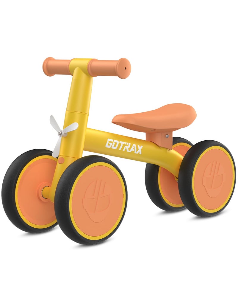 Gotrax Baby Balance Bike 1-2 Years, 7" Front&Rear Silent Wheels, Sturdy Steel Frame 66 lbs Load, Quick 2-Min Assembly, CPC Certified, Comfortable Soft Seat, Toddler Birthday Gift for Boys&Girls Yellow - Image 1