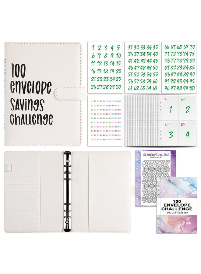 HONGYANG Envelope Challenge Binder Couple's 100-day Challenge Saving Savings Hand Account Notebook - Image 1