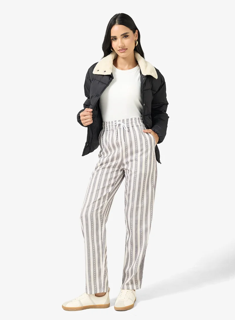 Ginger Stripe Casual Comfort Fit Pants