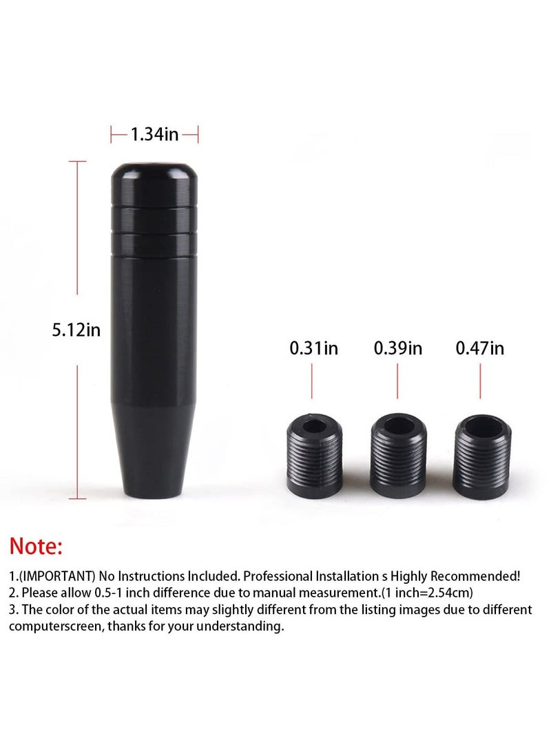 , Heavy Weighted Shift Knob, 5 Inch Aluminum Shifter Handle with Adapters, Fits Most Manual u0026 onless Automatic Transmissions with 3 Adapters - Image 2