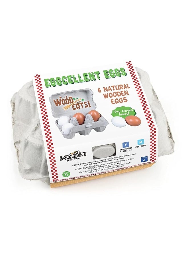 Imagination Generation Imagination Generation Wood Eats! Eggcellent Eggs with Real Carton  - Image 1