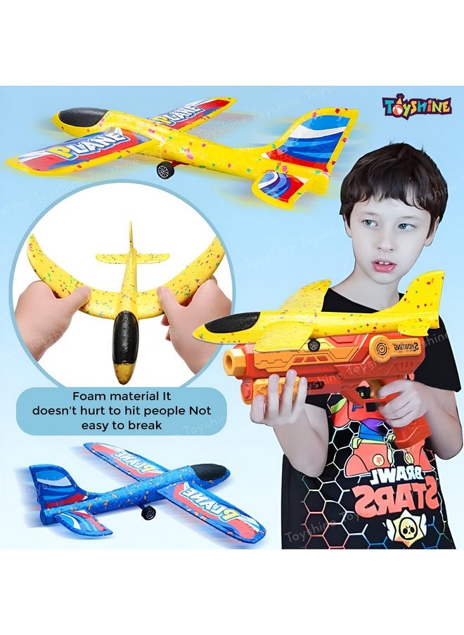 Toyshine Toyshine 3 In 1 Plane Launcher Toys | Plane, Foam Darts And Foam Ball Shooter | Toy For Kids One-Click Ejection Shooting | Birthday Toy Gift For Boys And Girls, Multicolor  - Image 4
