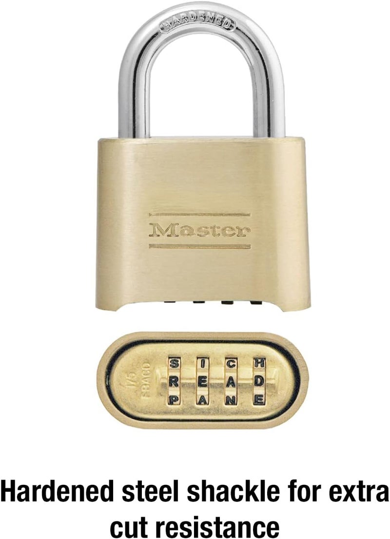 Master Lock 175DWD Combination Padlock with Customizable Letter Code, 2-Inch Wide - Image 4