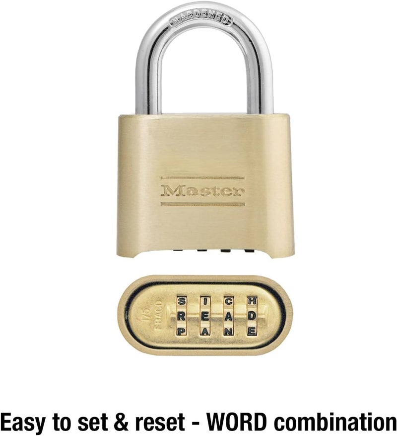 Master Lock 175DWD Combination Padlock with Customizable Letter Code, 2-Inch Wide - Image 2