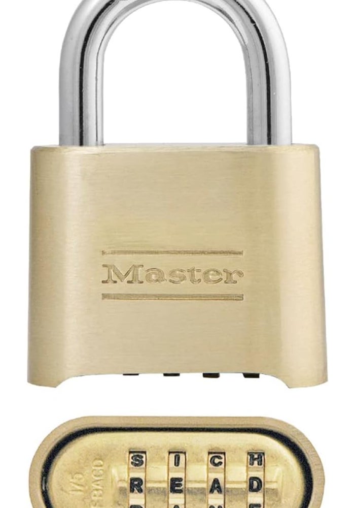 Master Lock 175DWD Combination Padlock with Customizable Letter Code, 2-Inch Wide - Image 1