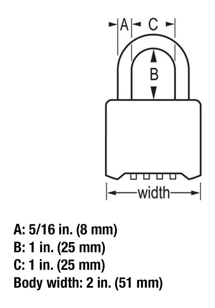 Master Lock 175DWD Combination Padlock with Customizable Letter Code, 2-Inch Wide - Image 5