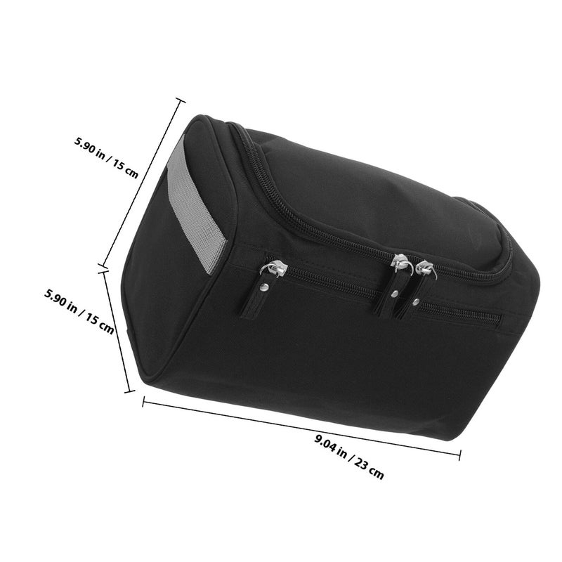 Water Resistant Portable Hanging Toiletry Bag For Men Travel Organizer With Hook Multi Compartment Cosmetic Storage Case - Image 3