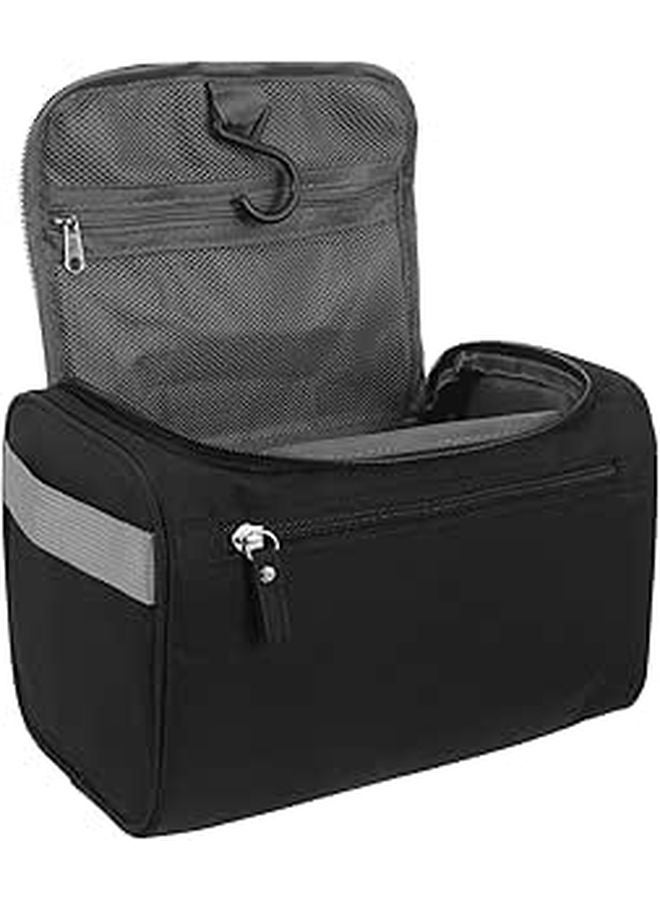 Water Resistant Portable Hanging Toiletry Bag For Men Travel Organizer With Hook Multi Compartment Cosmetic Storage Case - Image 1
