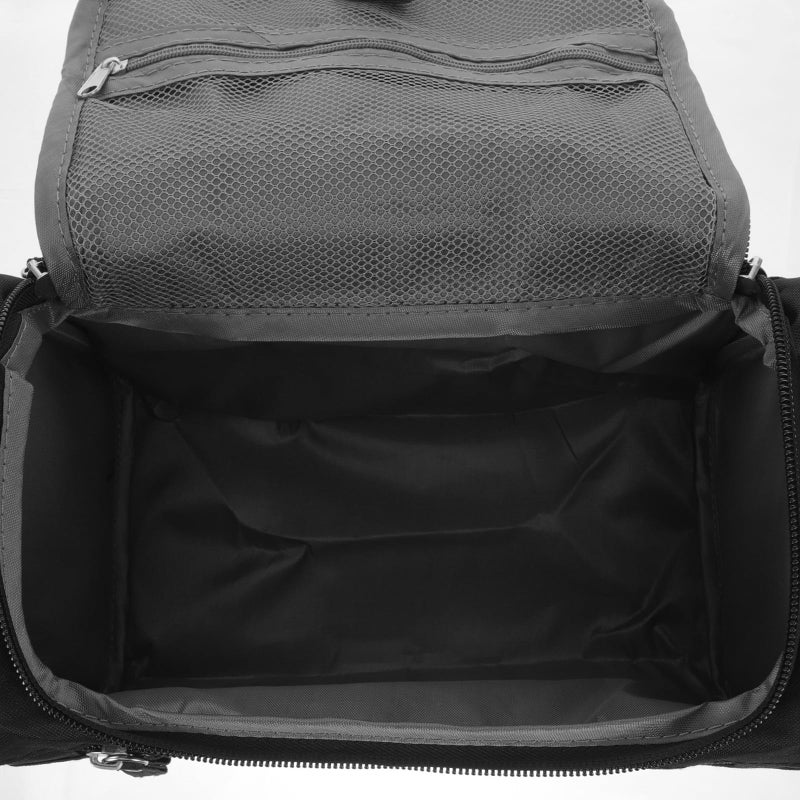 Water Resistant Portable Hanging Toiletry Bag For Men Travel Organizer With Hook Multi Compartment Cosmetic Storage Case - Image 4
