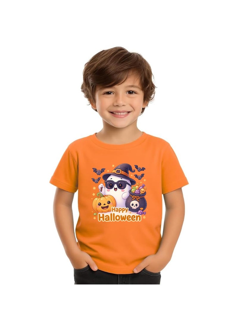برينت شوب فور مي تي شيرت الهالوين للأولاد، تي شيرت اليقطين للأولاد، مثالي لهدية عيد الشكر في الهالوين، هدايا تذكارية مثالية وهدايا الحفلات - Image 1