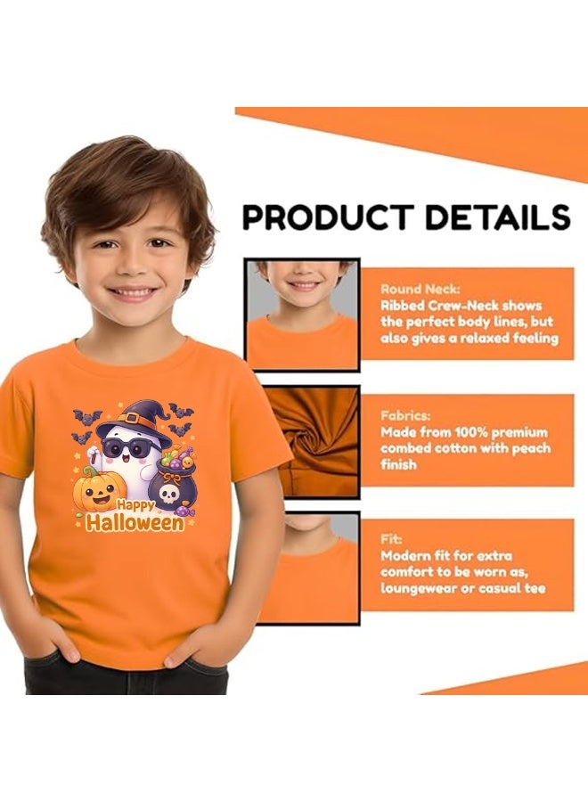 برينت شوب فور مي تي شيرت الهالوين للأولاد، تي شيرت اليقطين للأولاد، مثالي لهدية عيد الشكر في الهالوين، هدايا تذكارية مثالية وهدايا الحفلات - Image 4