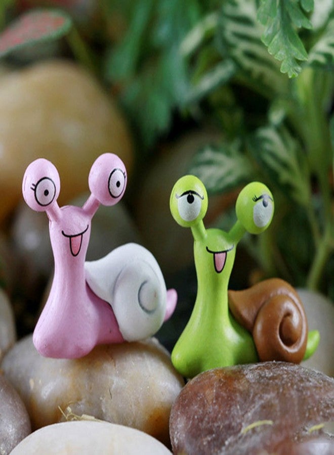 BronaGrand 10pcs Garden Ornament Miniature Snail Figurine Resin Craft Fairy Dollhouse Decor Bonsai Plant Decoration - Image 3