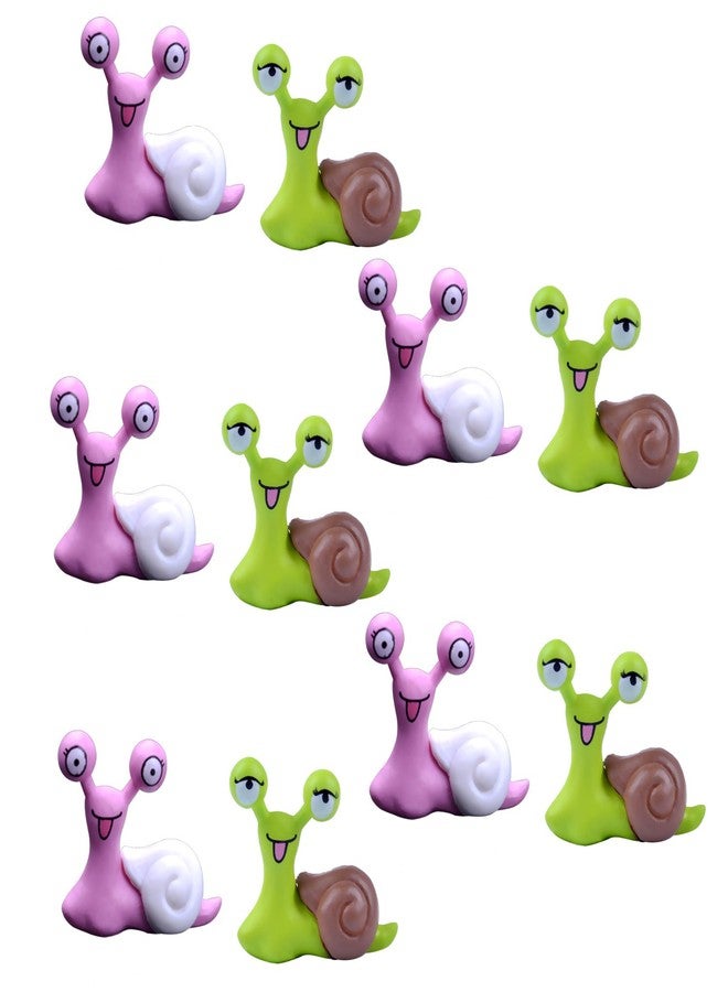 BronaGrand 10pcs Garden Ornament Miniature Snail Figurine Resin Craft Fairy Dollhouse Decor Bonsai Plant Decoration - Image 1