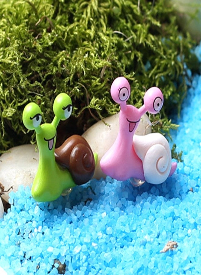 BronaGrand 10pcs Garden Ornament Miniature Snail Figurine Resin Craft Fairy Dollhouse Decor Bonsai Plant Decoration - Image 2