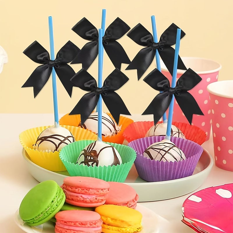 Pink Satin Ribbon Bows 40pcs for Wedding Party Gift Wrapping Craft Decorations - Image 5