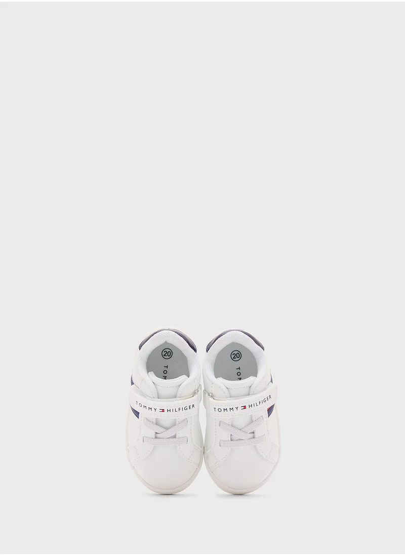 تومي هيلفيغر Kids Low Top Velcro Sneakers