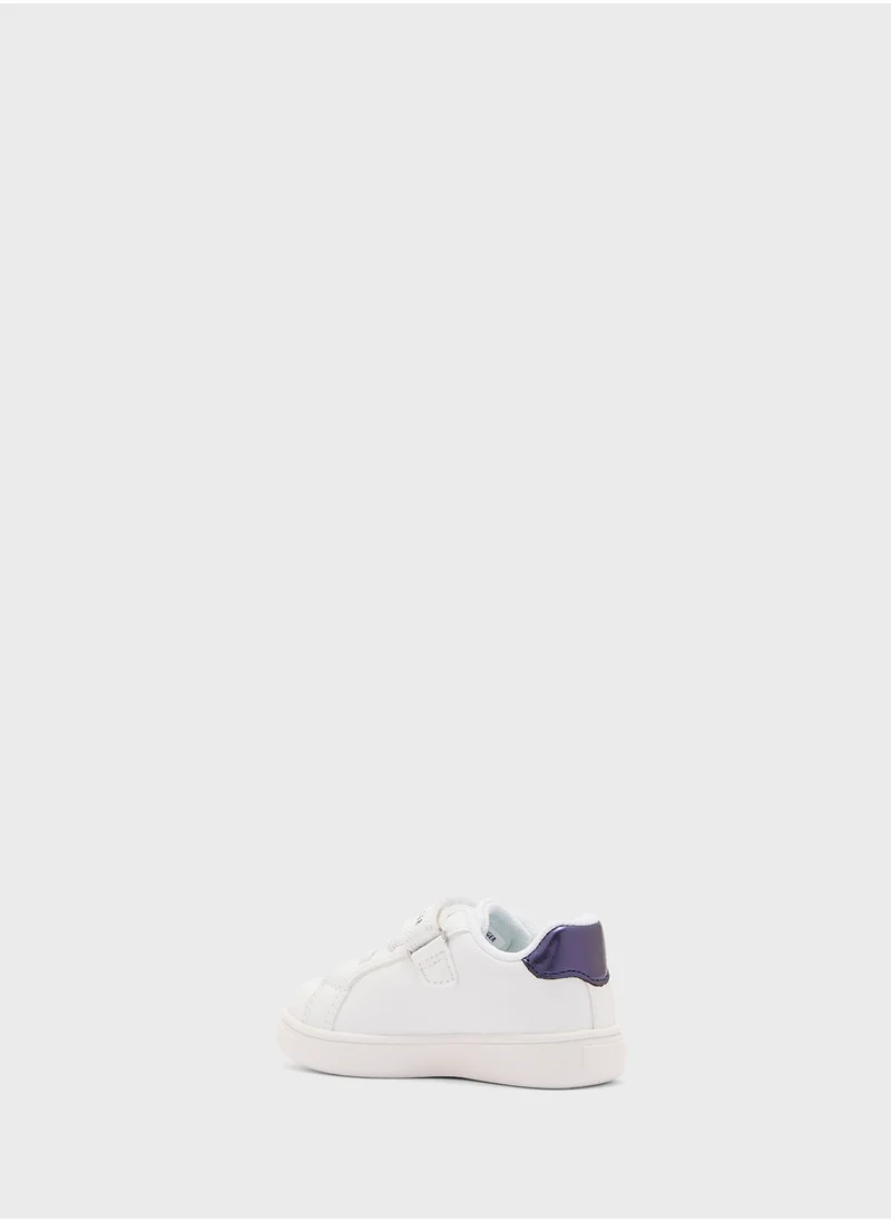 تومي هيلفيغر Kids Low Top Velcro Sneakers