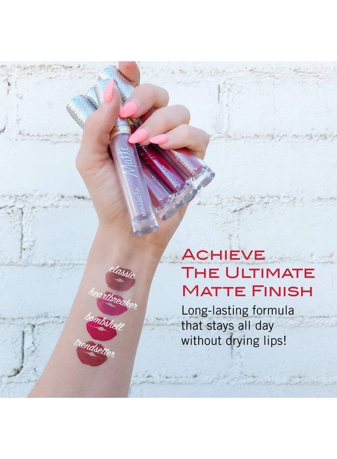 Mirabella Matte Lip Gloss Heartbreaker (Rich Matte Dusty Rose) Luxe Advanced Formula Long Wear & Superior Color With Full Coverage Non Drying With Rich Pigmentation - Image 5